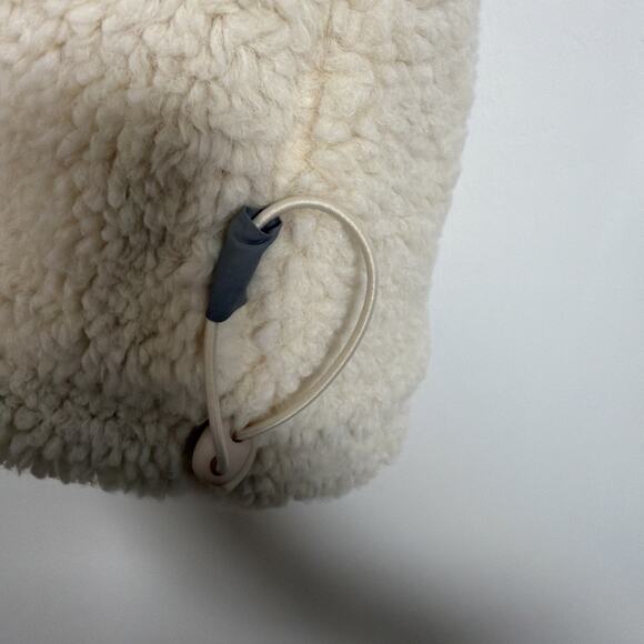 Oli & Hali Sherpa Polar Fleece Cropped Vest XL Fuzzy 1/4 Zip Outdoor Cream Ivory - Picture 8 of 9